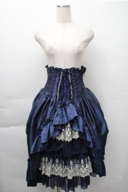 画像1: ATELIER PIERROT / “Eleanor”コルセットスカート  紺 S-25-11-09-058-EL-SK-AS-ZS