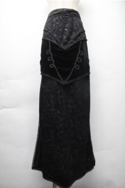 画像1: PUNK RAVE / ベロアスカート  黒 S-25-11-09-059-PU-SK-AS-ZS