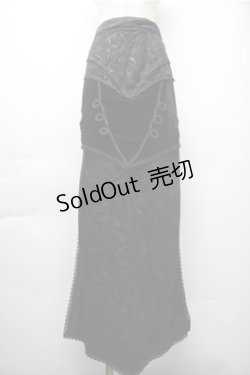 画像1: PUNK RAVE / ベロアスカート  黒 S-25-11-09-059-PU-SK-AS-ZS
