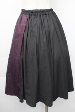 画像2: axes femme POETIQUE / 配色プリーツスカート  黒 S-25-11-09-060-AX-SK-AS-ZS