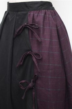 画像3: axes femme POETIQUE / 配色プリーツスカート  黒 S-25-11-09-060-AX-SK-AS-ZS