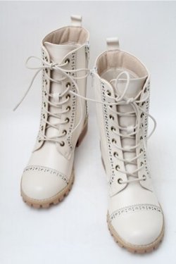 画像1: PINK HOUSE / レースアップブーツ S オフ S-25-11-09-009-LO-SH-AS-ZS