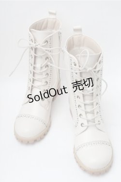 画像1: PINK HOUSE / レースアップブーツ S オフ S-25-11-09-009-LO-SH-AS-ZS