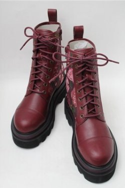 画像1: PINK HOUSE / ゴブランブーツ S 赤 S-25-11-09-012-LO-SH-AS-ZS