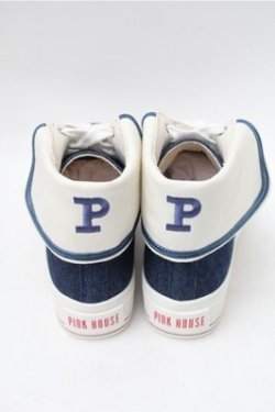 画像3: PINK HOUSE / セーラーカラーハイカットスニーカー S 紺 S-25-11-09-013-LO-SH-SZ-ZS
