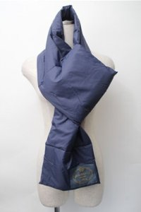 Jane Marple / ダウンマフラー  紺 S-25-11-09-015-JM-ZA-AS-ZS