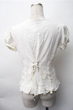 画像2: Ozz oneste / レース切替ブラウス  オフ S-25-11-09-018-OO-BL-AS-ZS