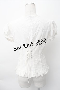 画像2: Ozz oneste / レース切替ブラウス  オフ S-25-11-09-018-OO-BL-AS-ZS