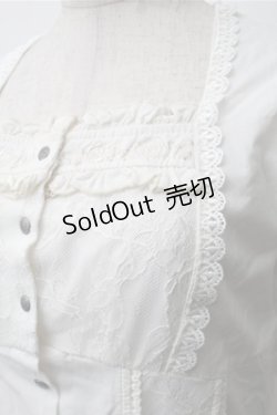 画像3: Ozz oneste / レース切替ブラウス  オフ S-25-11-09-018-OO-BL-AS-ZS