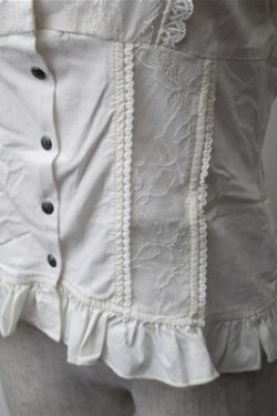 画像4: Ozz oneste / レース切替ブラウス  オフ S-25-11-09-018-OO-BL-AS-ZS