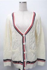 Tralala / ラインカーディガン  オフ S-25-11-09-022-LO-TO-AS-ZS