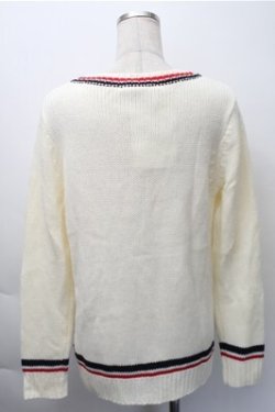 画像2: Tralala / ラインカーディガン  オフ S-25-11-09-022-LO-TO-AS-ZS