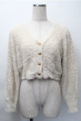 an another angelus / エンブレム釦フェザーニットカーディガン  オフ S-25-11-09-023-CA-SK-AS-ZS