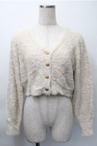 an another angelus / エンブレム釦フェザーニットカーディガン  オフ S-25-11-09-023-CA-SK-AS-ZS