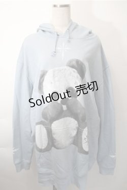 画像1: TRAVAS TOKYO / Furry panda hoodie パンダプリント プルオーバーパーカー  サックス S-25-11-09-026-PU-TO-HR-ZS