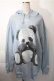 画像1: TRAVAS TOKYO / Furry panda hoodie パンダプリント プルオーバーパーカー  サックス S-25-11-09-026-PU-TO-HR-ZS (1)