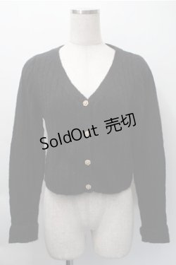 画像1: an another angelus / パールボタンニットカーディガン  黒 S-25-11-09-028-CA-TO-AS-ZS