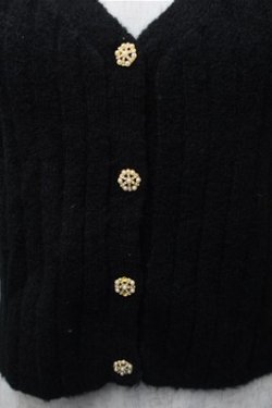 画像3: an another angelus / パールボタンニットカーディガン  黒 S-25-11-09-028-CA-TO-AS-ZS