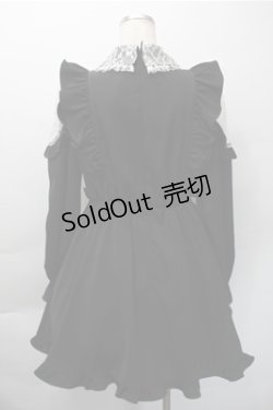 画像2: Ank Rouge / レース衿リボンギャザーワンピース M 黒 S-25-11-09-030-CA-OP-HR-ZS