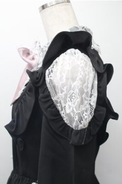 画像3: Ank Rouge / レース衿リボンギャザーワンピース M 黒 S-25-11-09-030-CA-OP-HR-ZS