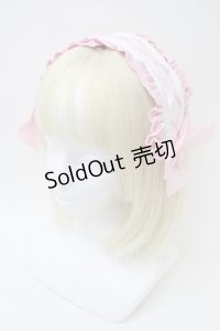 Ank Rouge / ジャージヘッドドレス  ピンクｘ白 S-25-11-10-001-CA-AC-HR-ZS