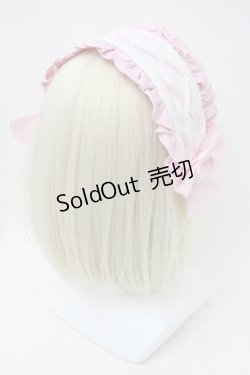 画像2: Ank Rouge / ジャージヘッドドレス  ピンクｘ白 S-25-11-10-001-CA-AC-HR-ZS