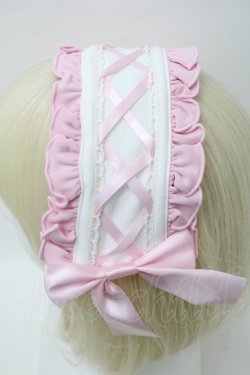 画像3: Ank Rouge / ジャージヘッドドレス  ピンクｘ白 S-25-11-10-001-CA-AC-HR-ZS