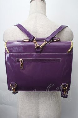画像4: 中国ロリータ / エナメルクロスバッグ  紫ｘゴールド S-25-11-10-012-LO-BG-HR-ZS