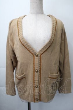 画像1: Fi.n.t / リボン刺繍カーディガン  ベージュ S-25-11-10-016-CA-TO-AS-ZS