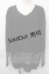 HYSTERIC GLAMOUR / サイドボタンシャギーニット  黒 S-25-11-10-021-PU-TO-HR-ZS