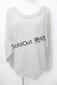 HYSTERIC GLAMOUR / 背中開きラメニット  グレー S-25-11-10-024-PU-TO-HR-ZS