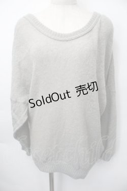 画像1: HYSTERIC GLAMOUR / 背中開きラメニット  グレー S-25-11-10-024-PU-TO-HR-ZS