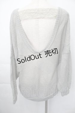 画像2: HYSTERIC GLAMOUR / 背中開きラメニット  グレー S-25-11-10-024-PU-TO-HR-ZS