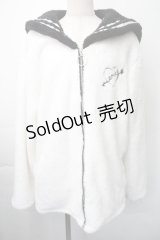 TRAVAS TOKYO / セーラージップボアブルゾン  白ｘ黒 S-25-11-10-025-PU-TO-HR-ZS