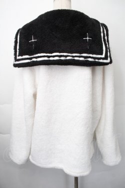 画像2: TRAVAS TOKYO / セーラージップボアブルゾン  白ｘ黒 S-25-11-10-025-PU-TO-HR-ZS