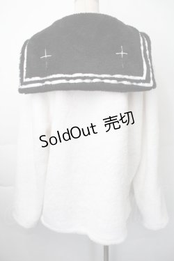 画像2: TRAVAS TOKYO / セーラージップボアブルゾン  白ｘ黒 S-25-11-10-025-PU-TO-HR-ZS