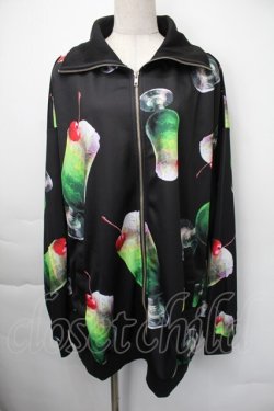 画像1: ankoROCK / バラバラメロンクリームソーダパーカー  黒ｘグリーン S-25-11-10-028-PU-AC-HR-ZS