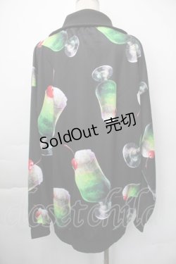 画像2: ankoROCK / バラバラメロンクリームソーダパーカー  黒ｘグリーン S-25-11-10-028-PU-AC-HR-ZS