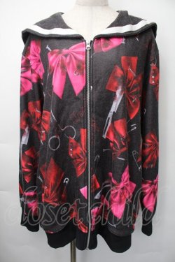 画像1: TRAVAS TOKYO / Kill ribbons Sailor collar zip スウェット  黒ｘ赤 S-25-11-10-029-PU-TO-HR-ZS