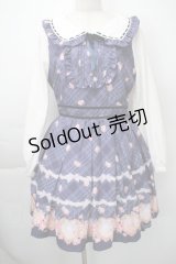 LIZ LISA / ハートフレームチェック柄ワンピース  紺 S-25-11-10-050-LO-OP-HR-ZS