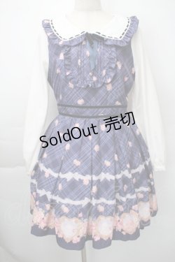 画像1: LIZ LISA / ハートフレームチェック柄ワンピース  紺 S-25-11-10-050-LO-OP-HR-ZS