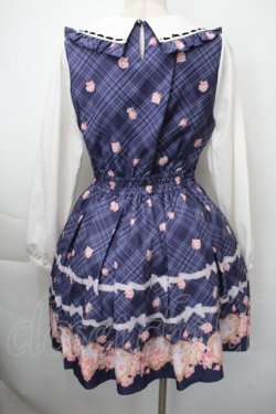 画像2: LIZ LISA / ハートフレームチェック柄ワンピース  紺 S-25-11-10-050-LO-OP-HR-ZS