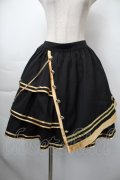 To Alice / ミリタリースカート  黒ｘゴールド S-25-11-10-052-LO-SK-HR-ZS