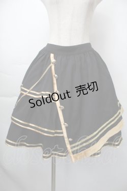 画像1: To Alice / ミリタリースカート  黒ｘゴールド S-25-11-10-052-LO-SK-HR-ZS