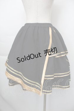 画像2: To Alice / ミリタリースカート  黒ｘゴールド S-25-11-10-052-LO-SK-HR-ZS