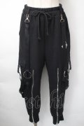 KRY CLOTHING / 「DEKAIHAE」 ポケットパンツ  黒 S-25-11-10-062-EL-TO-HR-ZS