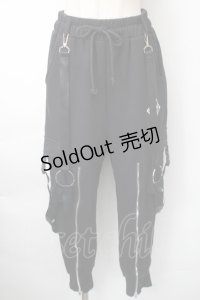 KRY CLOTHING / 「DEKAIHAE」 ポケットパンツ  黒 S-25-11-10-062-EL-TO-HR-ZS