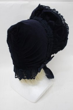 画像2: BABY,THE STARS SHINE BRIGHT / 別珍ボンネット  紺 S-25-11-10-003-BA-AC-AS-ZS