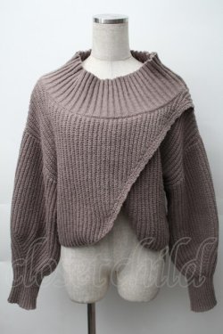 画像1: axes femme POETIQUE / ショートニット  ベージュ S-25-11-12-006-AX-TO-AS-ZS