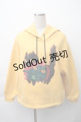 To Alice / プリントパーカー  イエロー S-25-11-12-007-LO-SK-AS-ZS